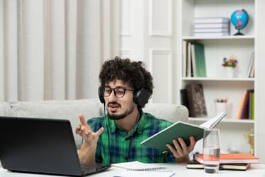 Student studying